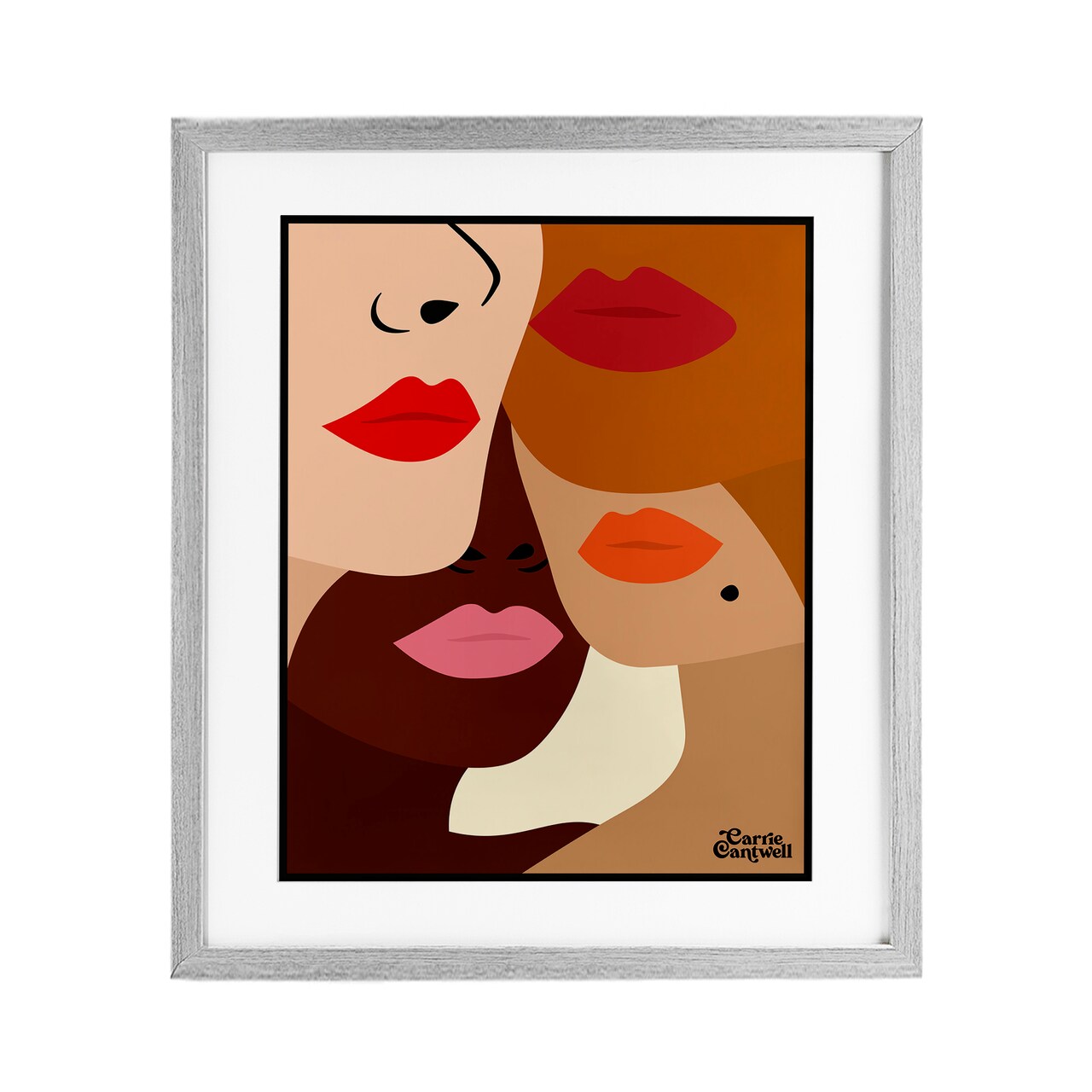 Stupell Industries Many Faces of Women Framed Print Under Glass, design by Carrie Cantwell